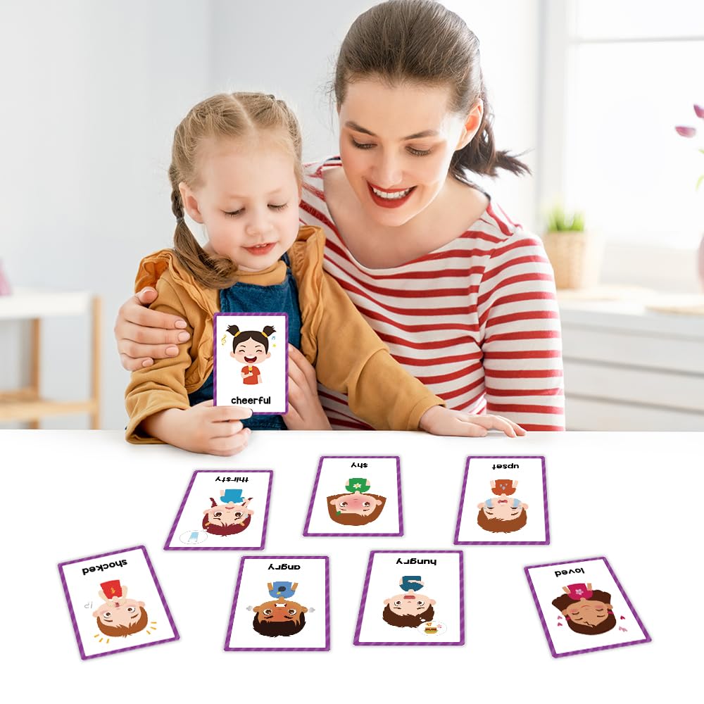 Lachilly Emotions flashcards plastic ring helps keep cards organized