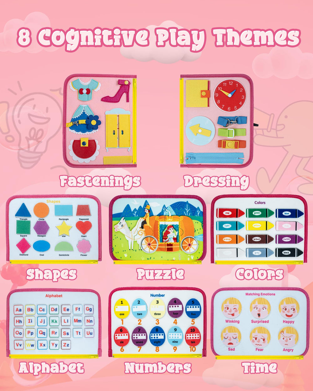 LADFAR Busy Board safe, non-toxic materials for toddlers