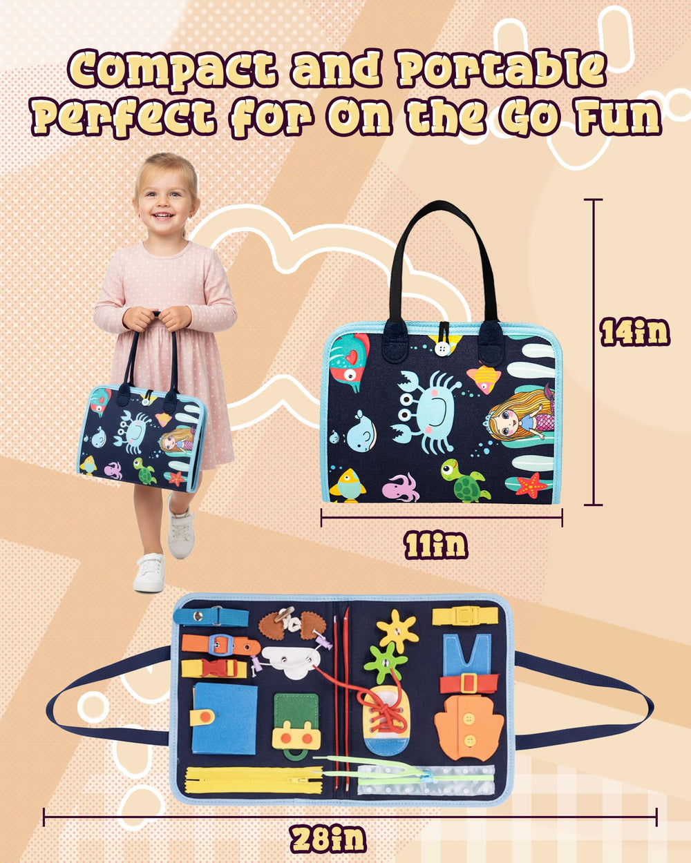 LADFAR Busy Board makes a thoughtful gift for toddlers and preschoolers.