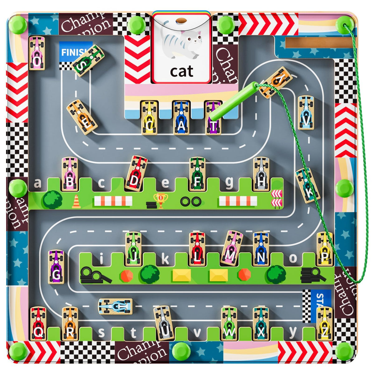 LADFAR Magnetic Maze bead sliding toy for toddlers boosts fine motor skills through hands-on play.