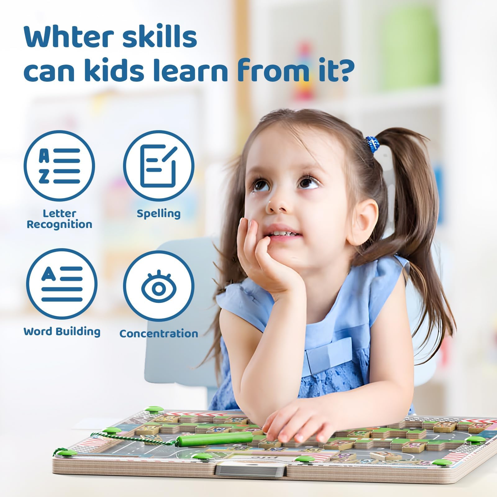 LADFAR Magnetic wand play encourages precision and concentration in a screen-free setting.
