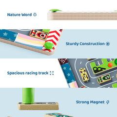 LADFAR wooden design with non-toxic magnets provides safe, durable toy time.