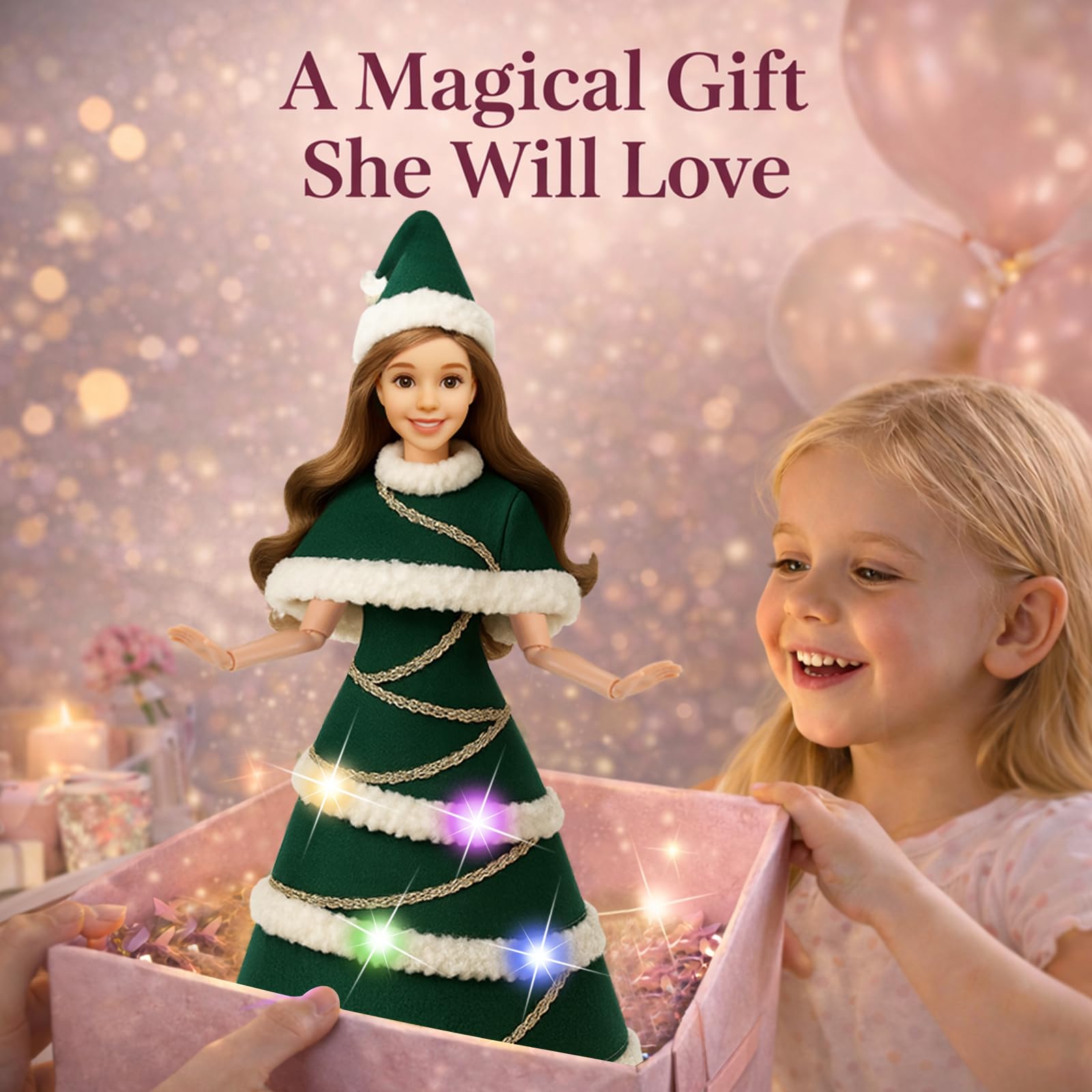 Lady Cat LED dress with three modes for calm or festive ambience
