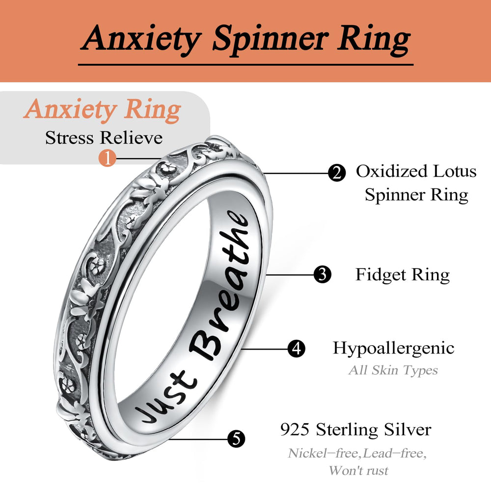 Ladytree yoga-inspired fidget ring designed for discreet use.