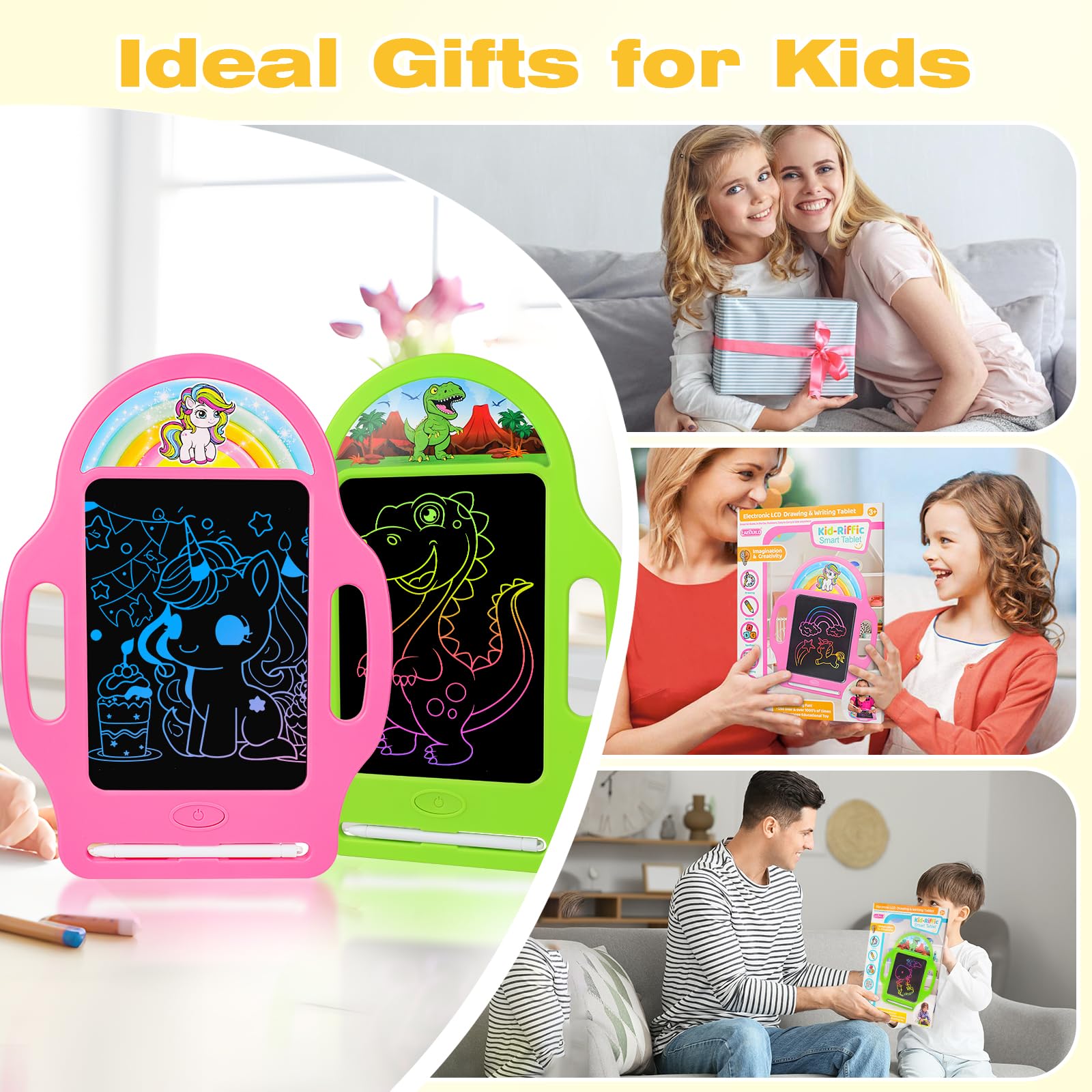 LAEBUILD LCD writing tablet a mess-free art toy for kids.