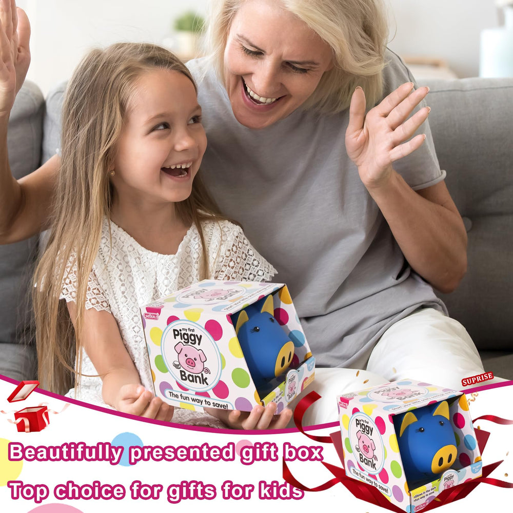 Laebuild Magic Piggy Bank night light ambience provides gentle illumination after dusk.