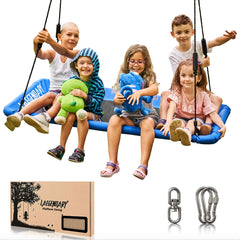 Laegendary saucer swing 60-inch outdoor, sturdy outdoor fun for family play and relaxation.