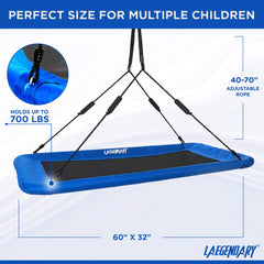 Laegendary saucer swing assembly guide shows quick setup.