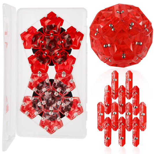 LAFFTRAK crystal red panel close-up magnet sphere for focus and stress relief.