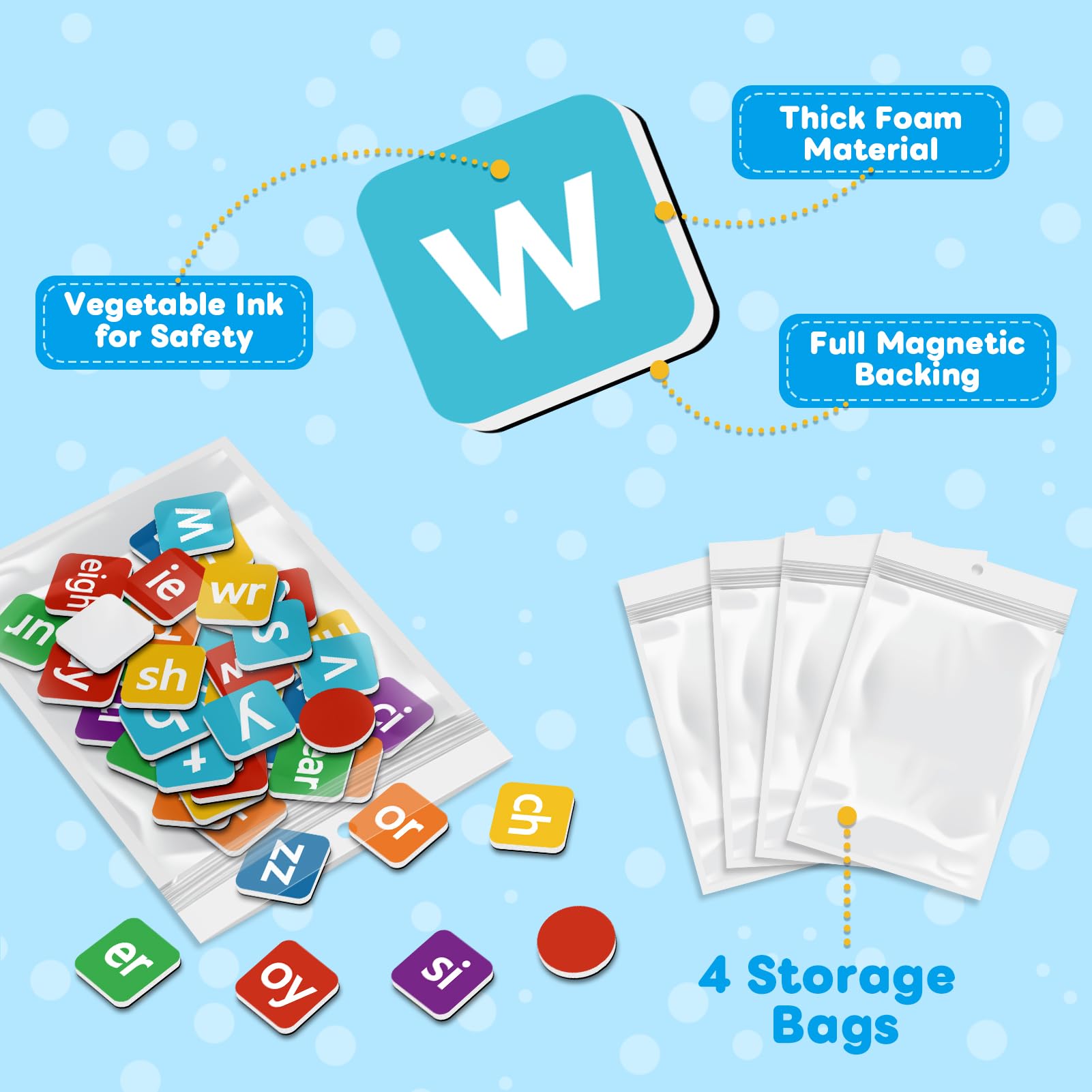 Laffunz Phonics Tiles support sentence-building practice and writing