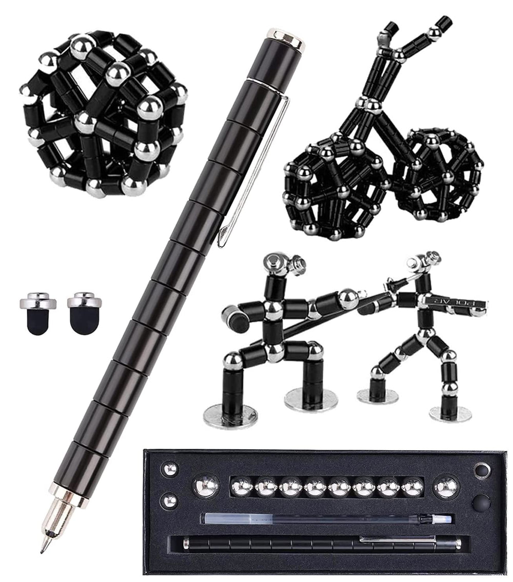 Lafoxla fidget pen with magnetic metal for creative shaping and stress relief
