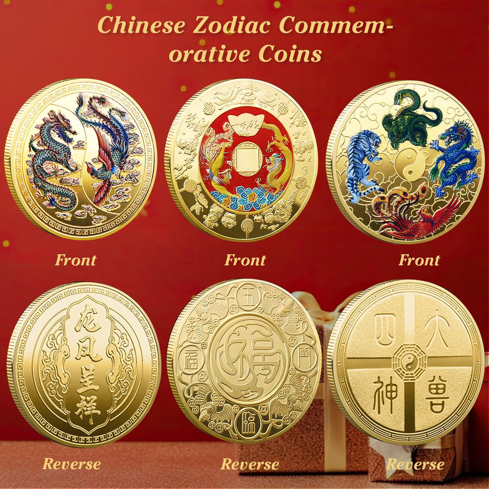 LAIAMER double-sided engraved coins show rich patterns on both sides