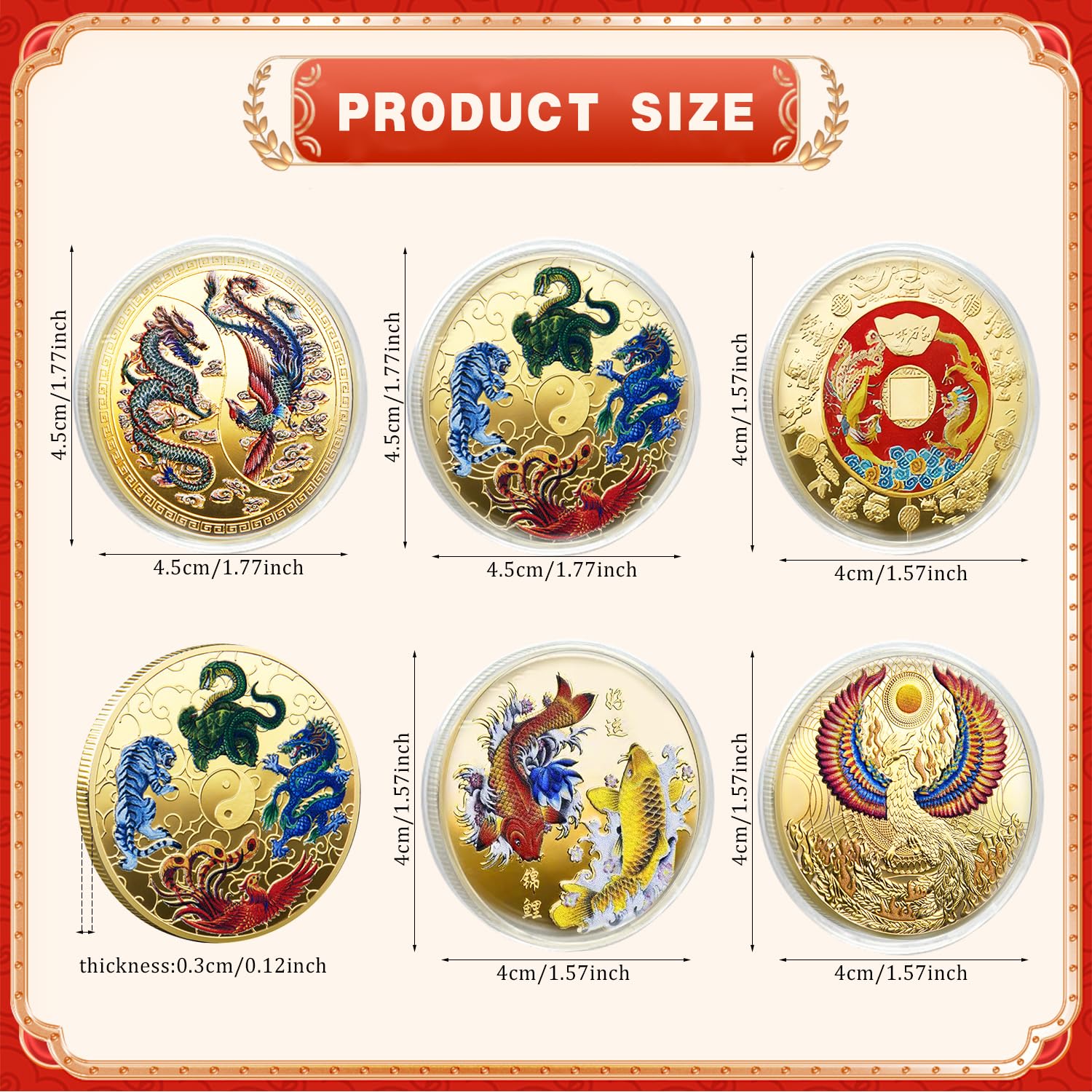 LAIAMER dragon coin obverse with detailed lifelike design for display