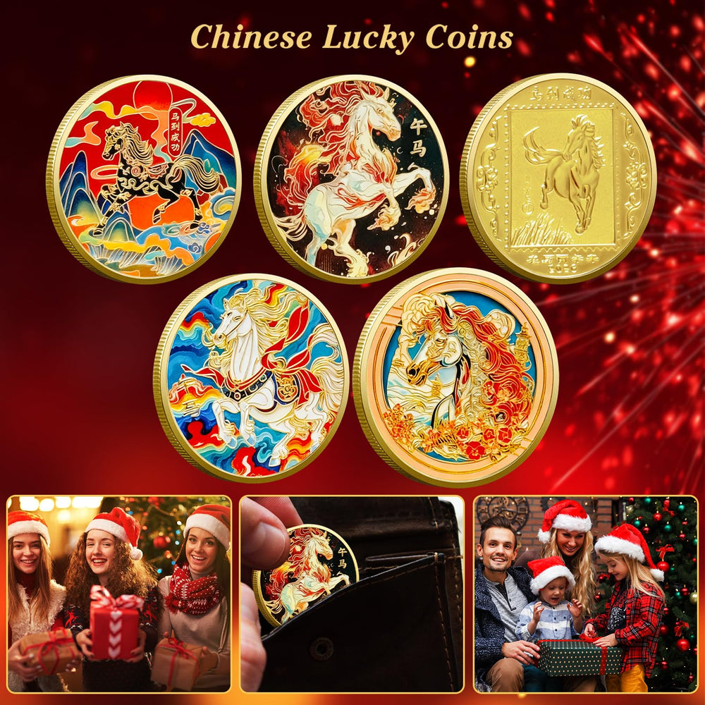 LAIAMER Gift-ready coin set ideal for Lunar New Year celebrations.