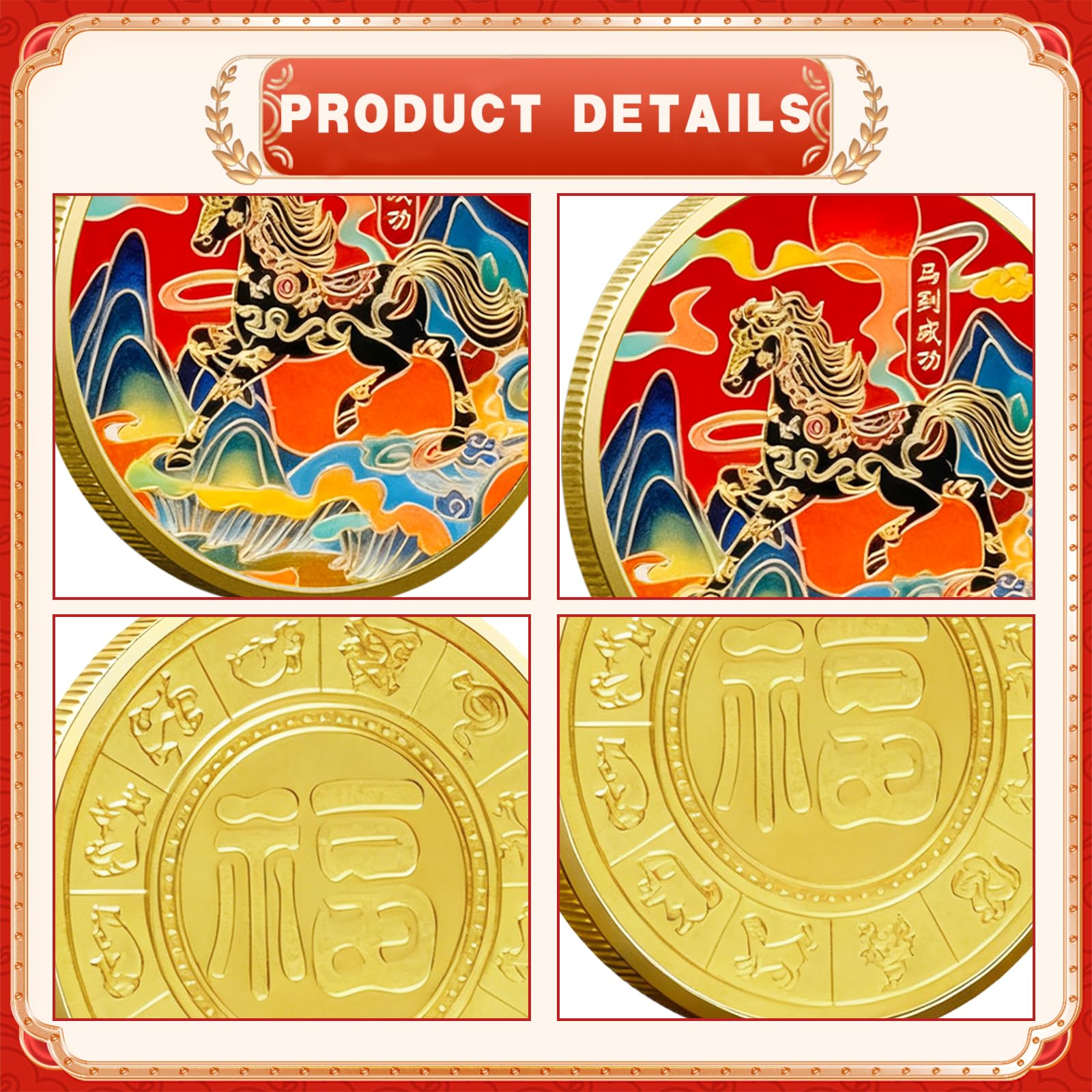 LAIAMER Zinc alloy coin detail highlights sturdy build and durable finish.