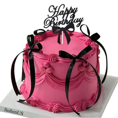 LAIFOOSHEN white spike stand keeps toppers secure on the cake.