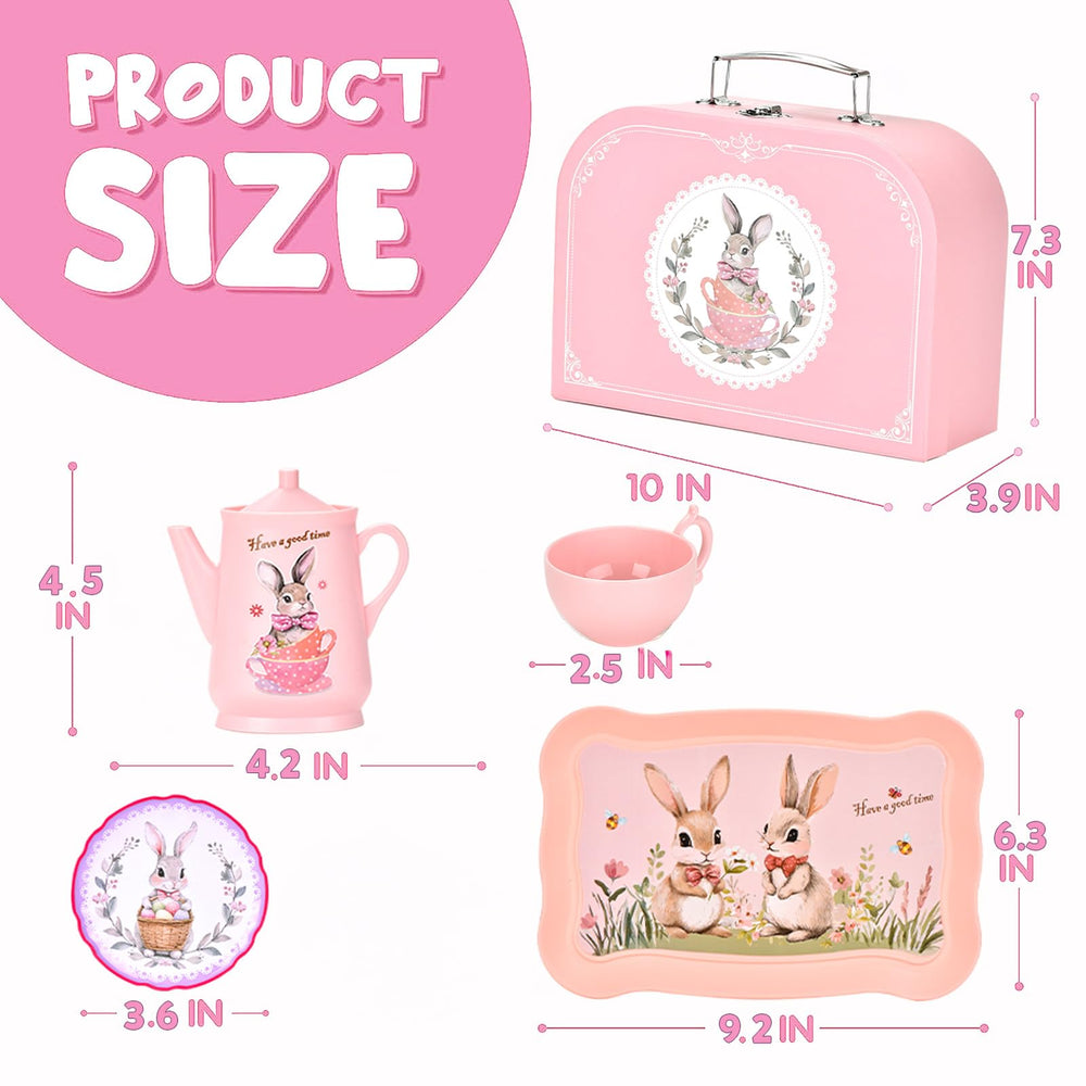 Lajeje Bunny Tea Set safety features BPA-free and lead-free materials