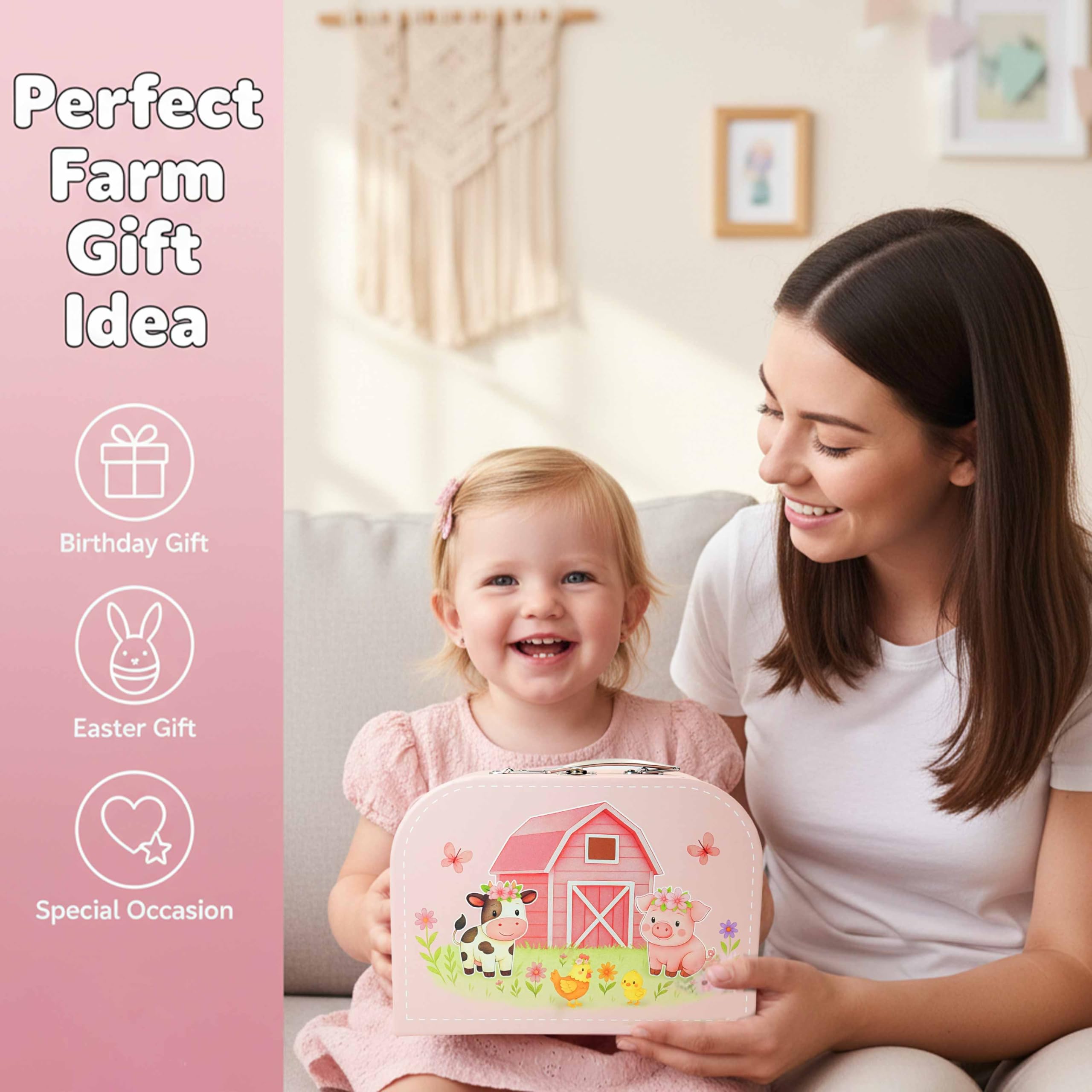 Lajeje Pink Barn Carrying Case for easy storage and travel.