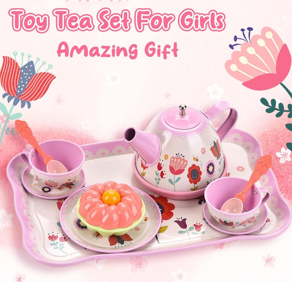Lajeje tea set tray keeps play area organized and easy to transport.