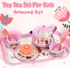 Lajeje tea set tray keeps play area organized and easy to transport.
