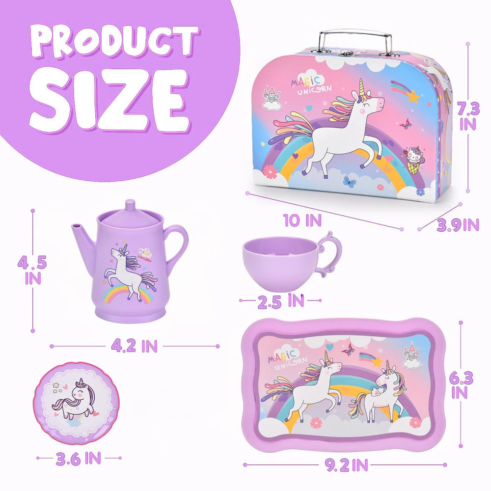 Lajeje Unicorn pretend-play scene shows portable, versatile tea party fun