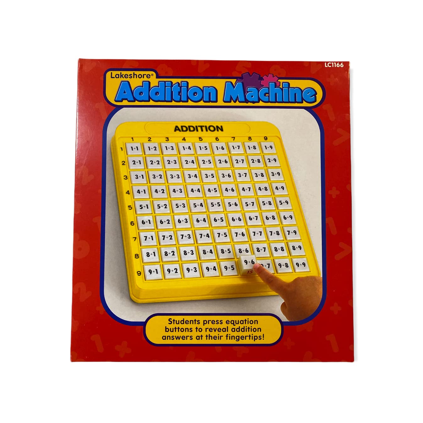 Lakeshore Addition Machine front view, durable plastic build for classroom use.
