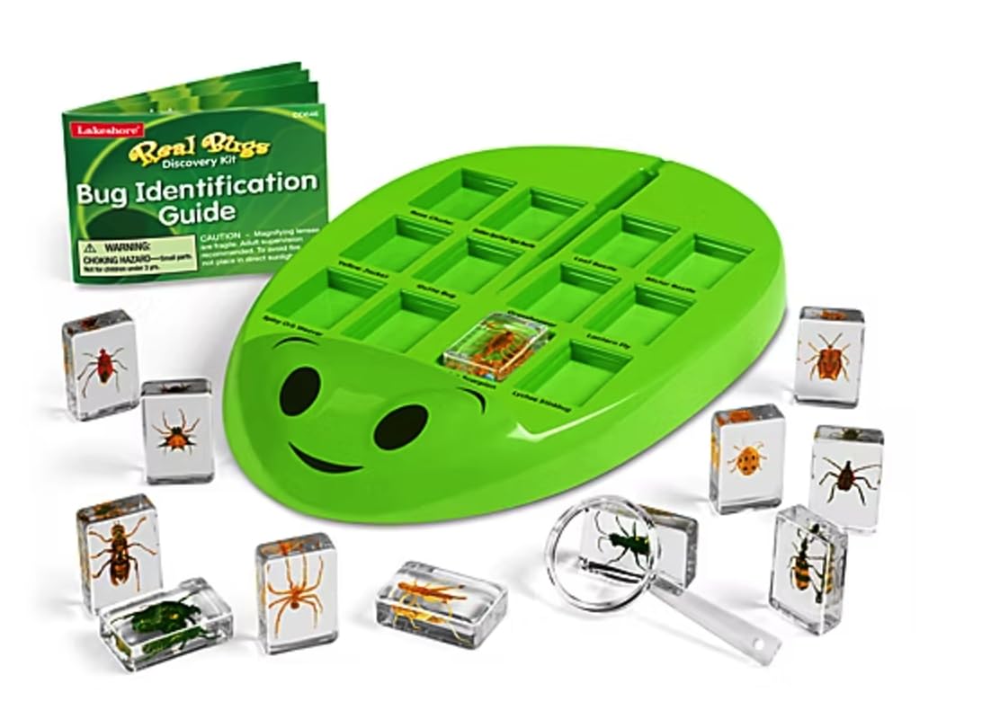 Lakeshore Real Bugs Discovery Kit cover image showing 12 specimens for hands-on insect exploration