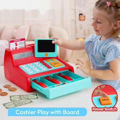 Lalalark cash register pretend credit card for realistic card payments and role play