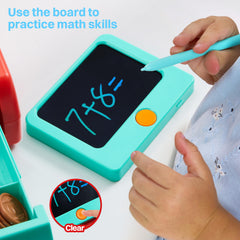 Lalalark cash register play money set helps kids learn counting and currency handling