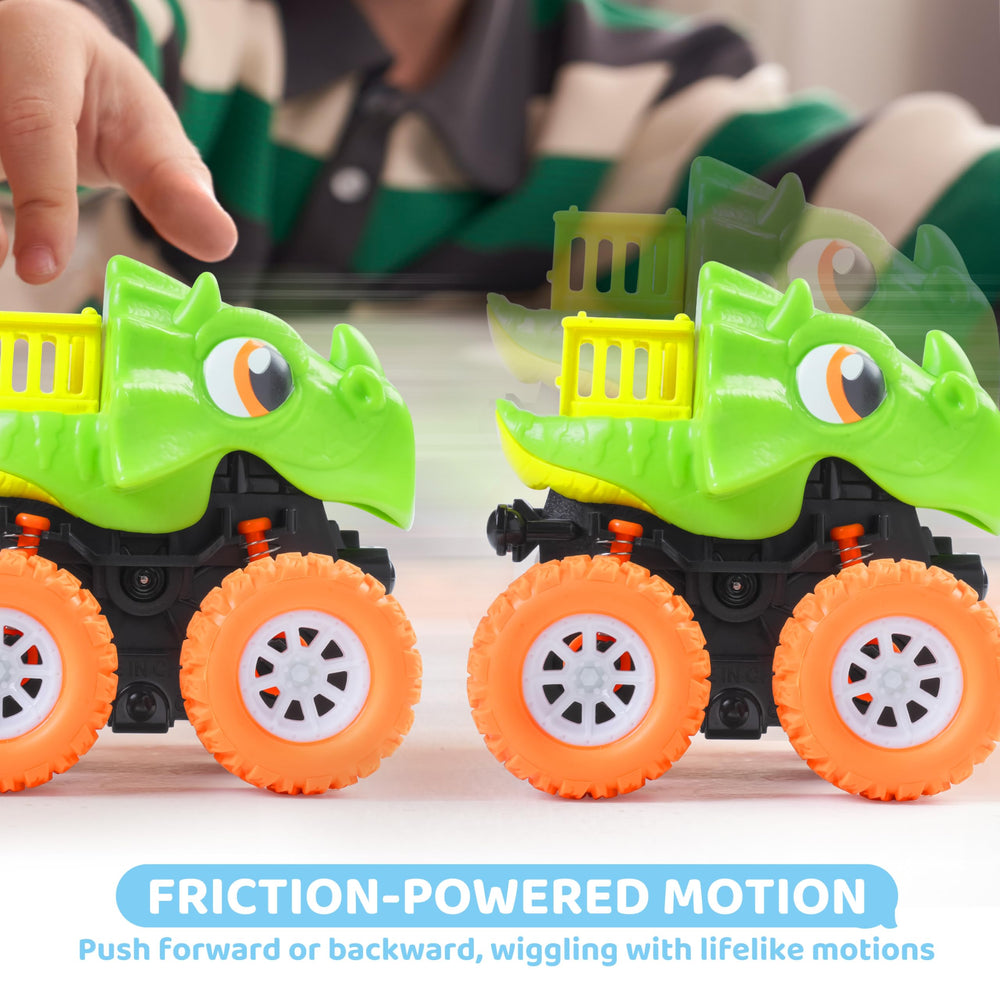 Lalalark dinosaur truck with lifelike up-and-down movement for engaging play.