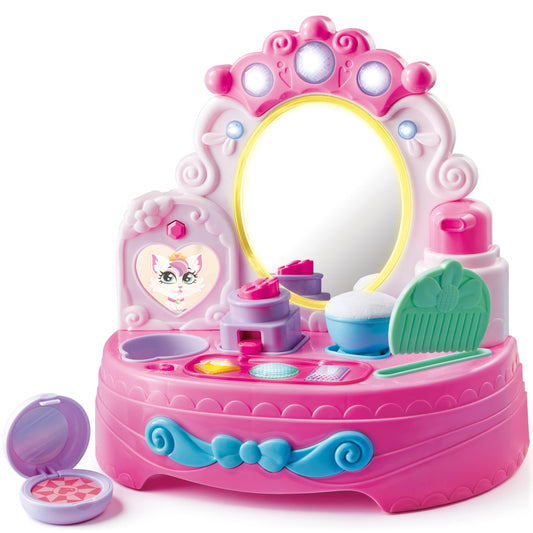 lalalark Toddler Vanity with a light-up mirror invites imaginative play and discovery.