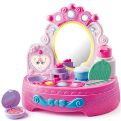 lalalark Toddler Vanity with a light-up mirror invites imaginative play and discovery.