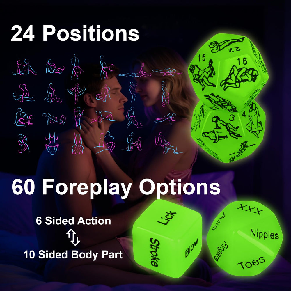 Lalamingo glow in the dark dice close up showing crisp acrylic print.