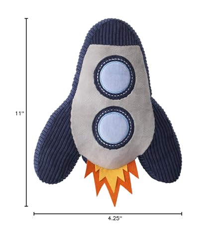 Lambs & Ivy Milky Way rocket ship pillow machine washable care