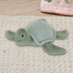 Lambs and Ivy Shelly turtle plush measures 11.5 inches, great for little hands.