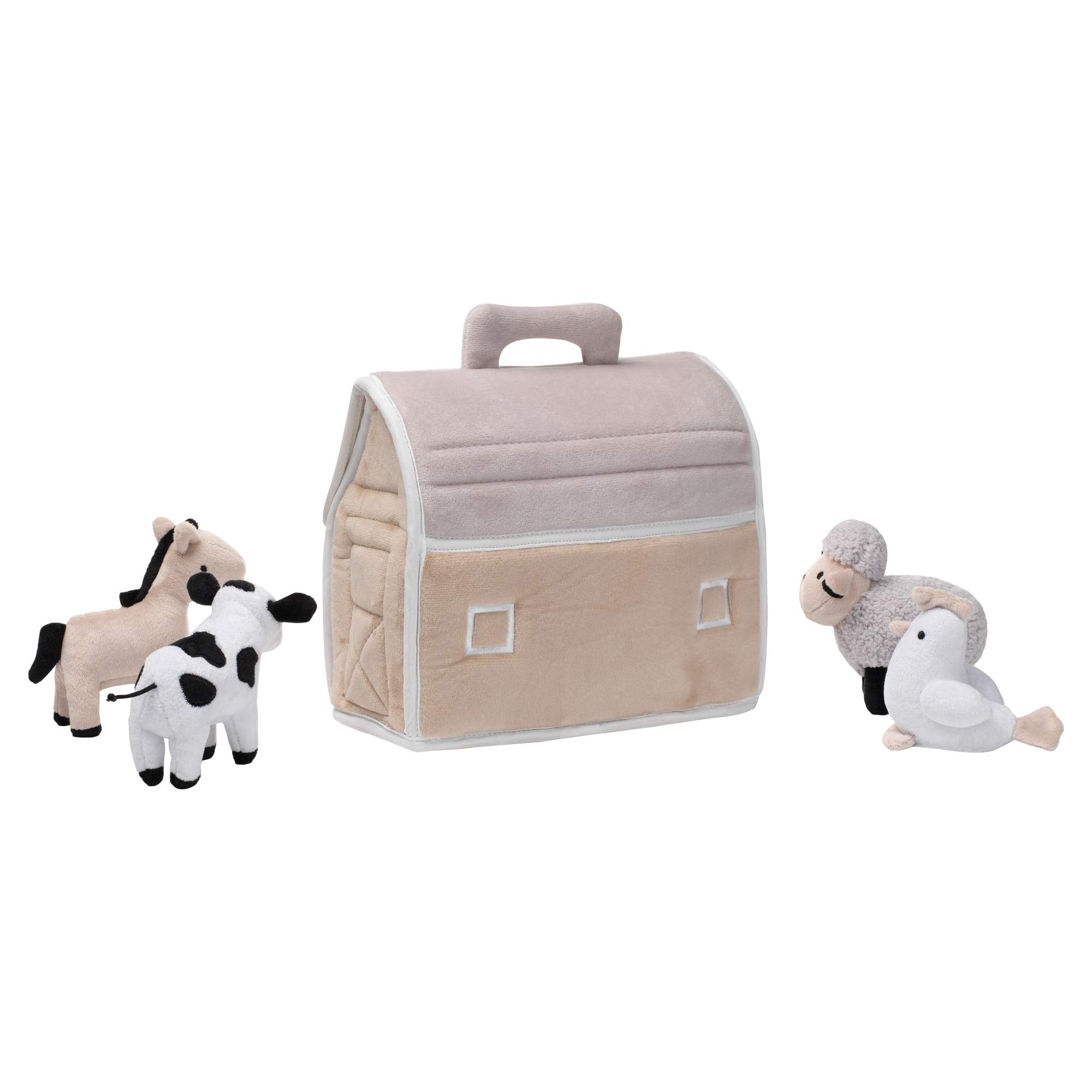 Lambs & Ivy plush barn rooster toy for lively farm role-play.