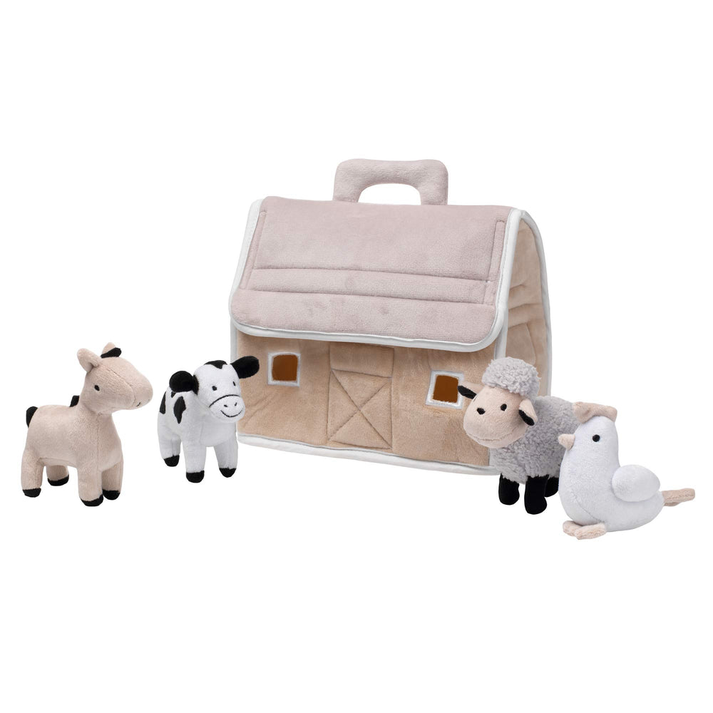 Lambs & Ivy plush barn sheep toy with soft texture for cozy storytelling.