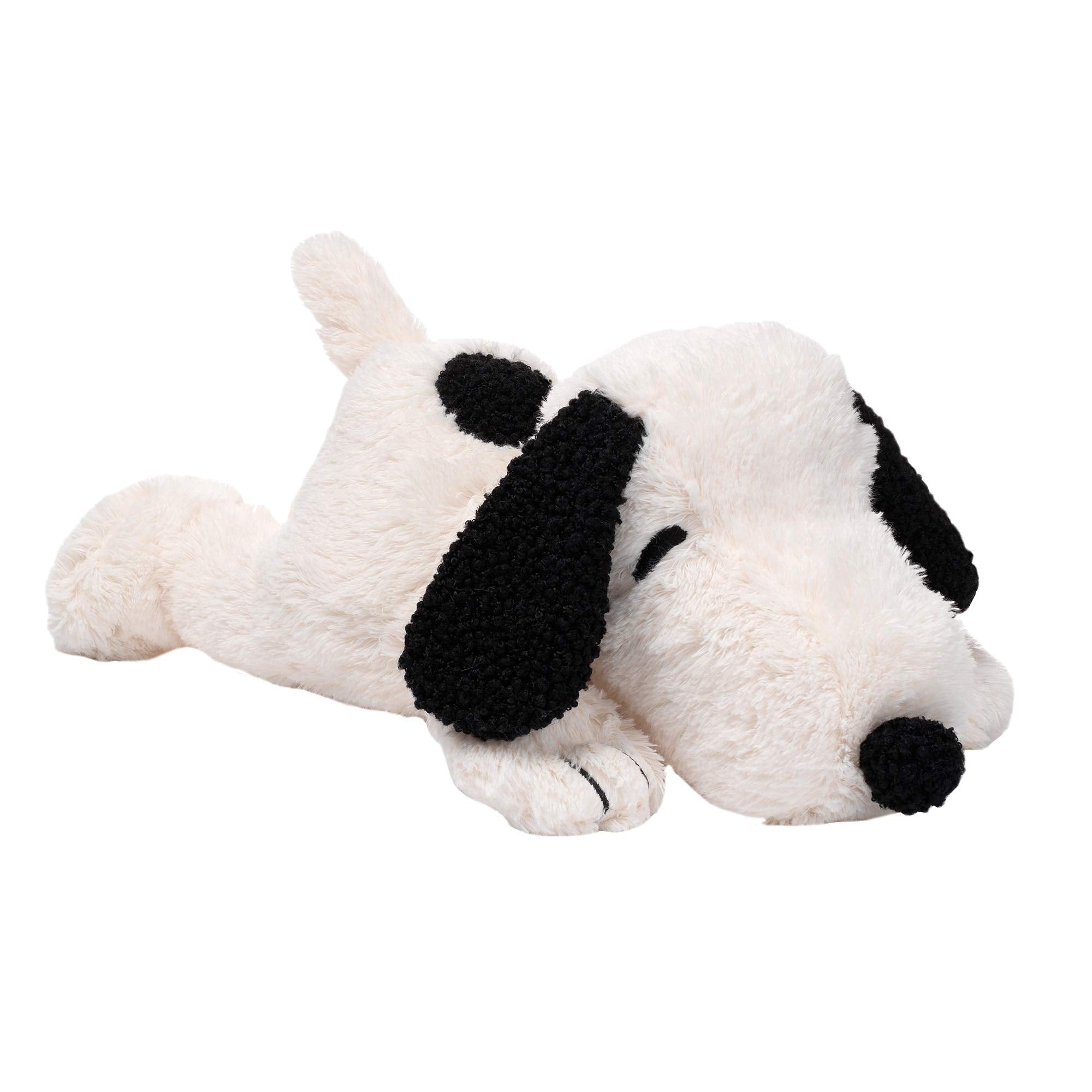 Lambs & Ivy Classic Snoopy plush in cream faux fur for soft cuddling.