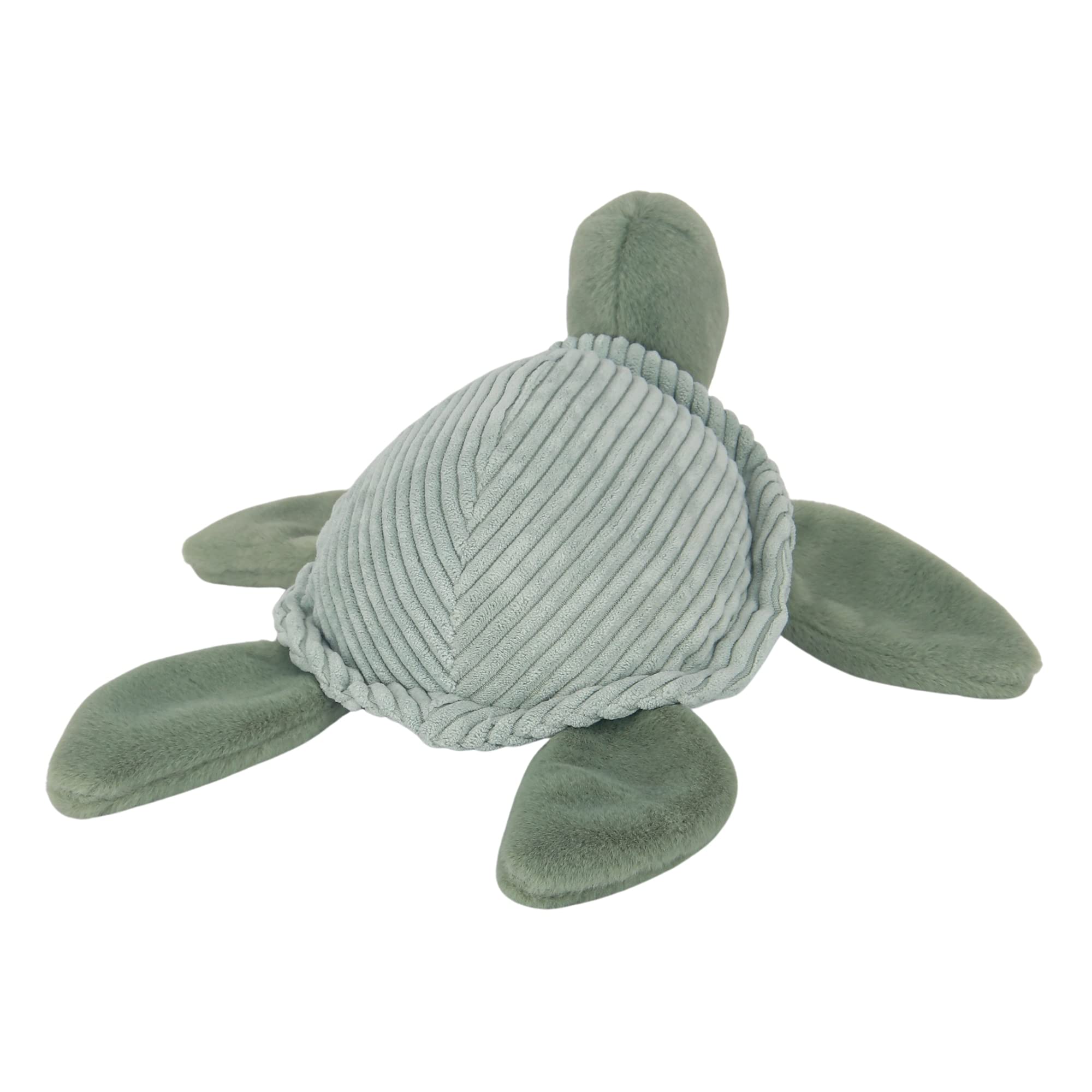 Lambs and Ivy embroidered-face turtle plush, baby-safe design for gentle exploration.