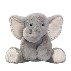Lambs & Ivy Jett plush elephant face for cozy baby cuddles.