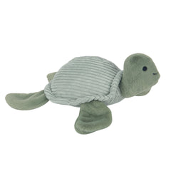 Lambs and Ivy soft green minky turtle plush, comforting sensory play companion.