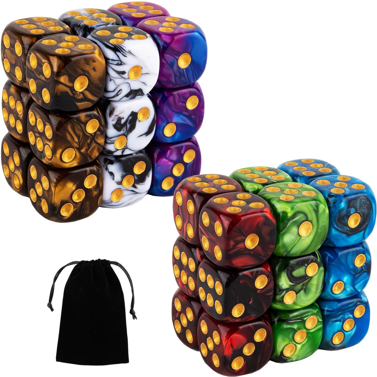LAMJAM 36-piece D6 dice set for tabletop games
