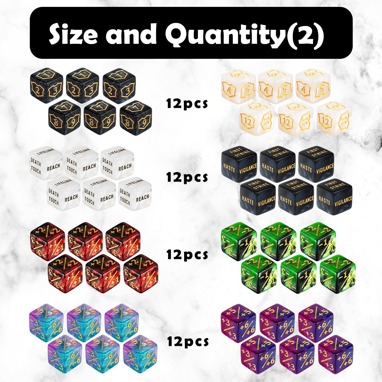 LAMJAM acrylic dice counters are durable and easy to read
