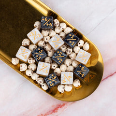 LAMJAM clear white keyword dice with large numbers for fast reads on the table.