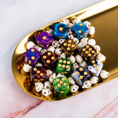 LAMJAM dice with large golden pips for easy reading