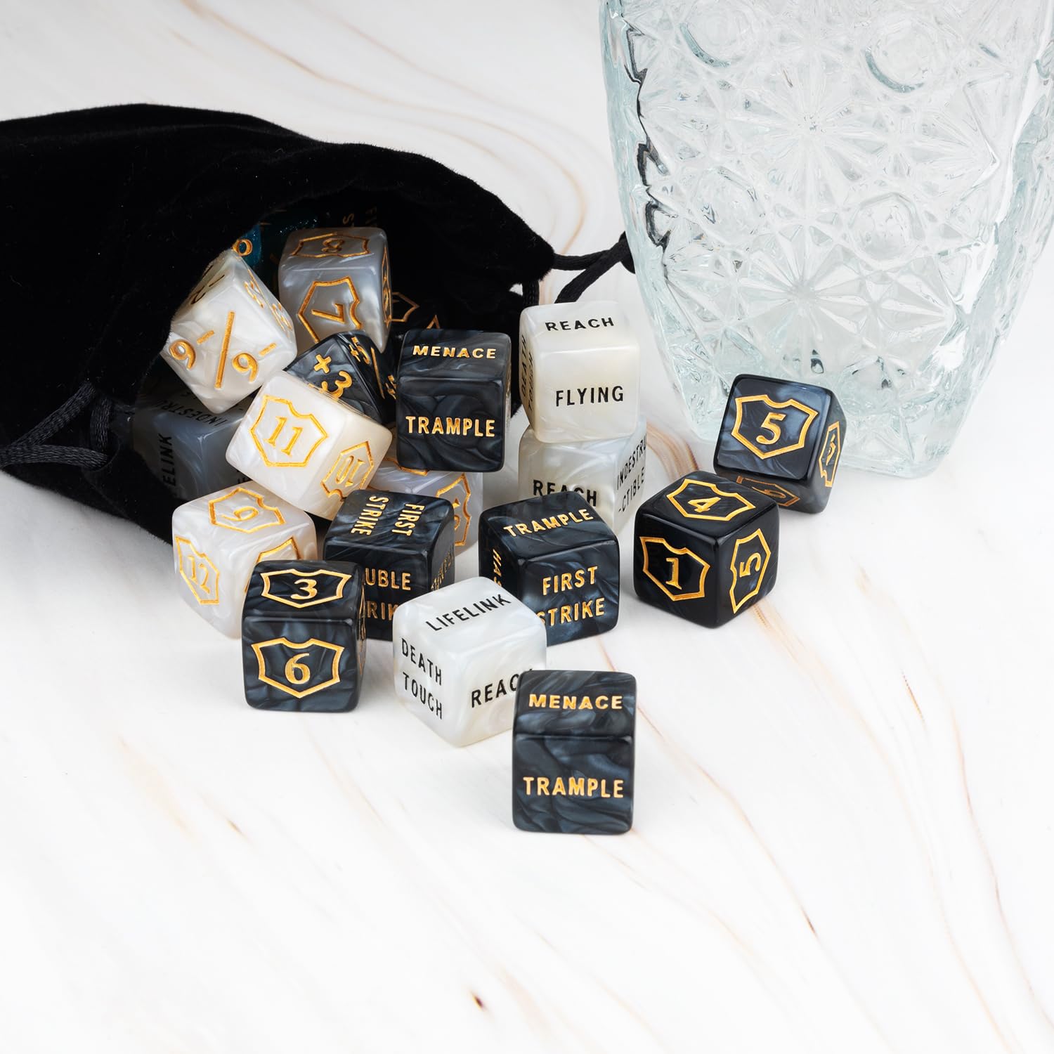 LAMJAM easy-read dice offer legible displays during fast-paced rounds