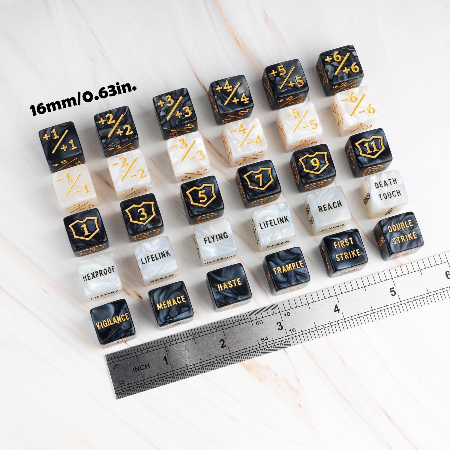LAMJAM MTG keyword dice pack featuring iconic abilities for theme decks