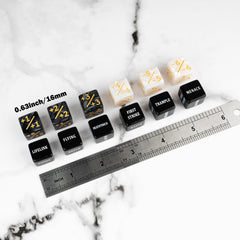 LAMJAM minus-counter dice twelve pieces for tracking negative modifiers in games.