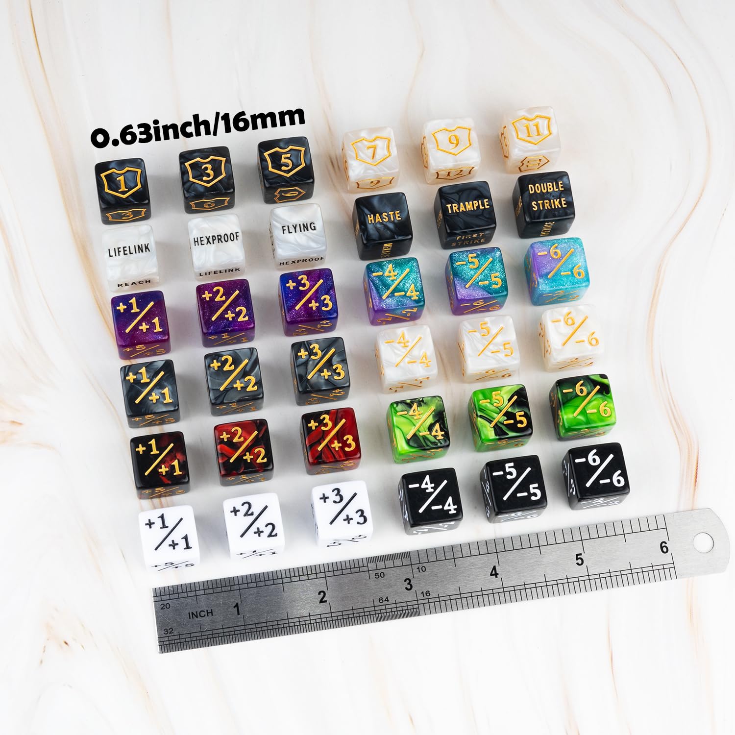 LAMJAM MTG keyword dice First Strike for quick reference during matches.