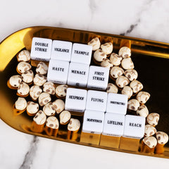 LAMJAM premium acrylic dice with large golden numbers for easy reading